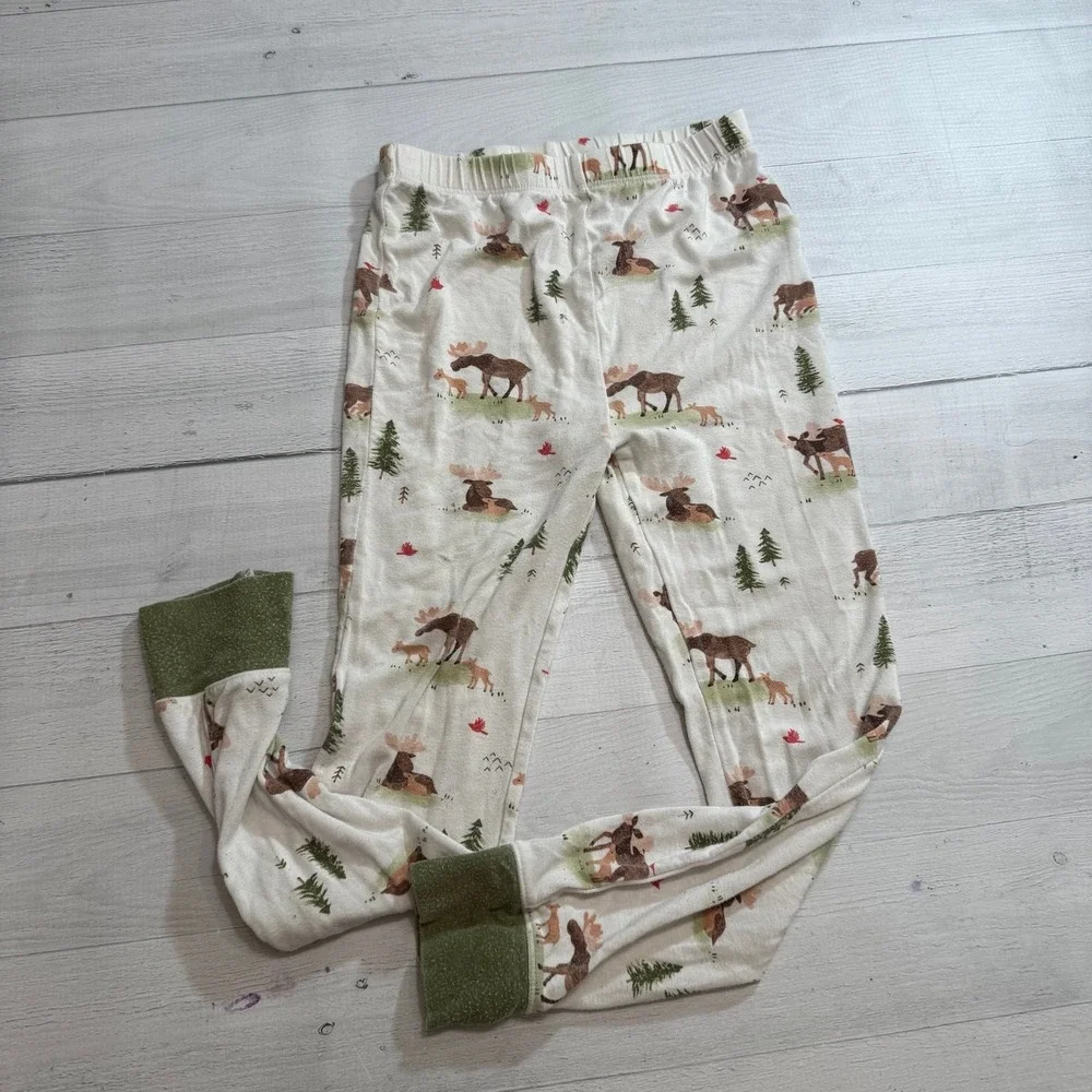 Angel dear‎ moose white lounge wear set pajama set 4T